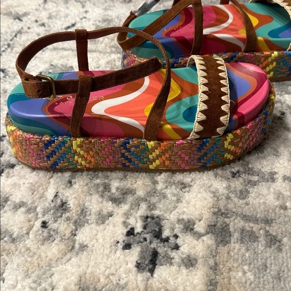 ✨ Kurt Geiger Chelsea Flatform Sandals – Women’s Size 8 (NWT) ✨ - Picture 3 of 12